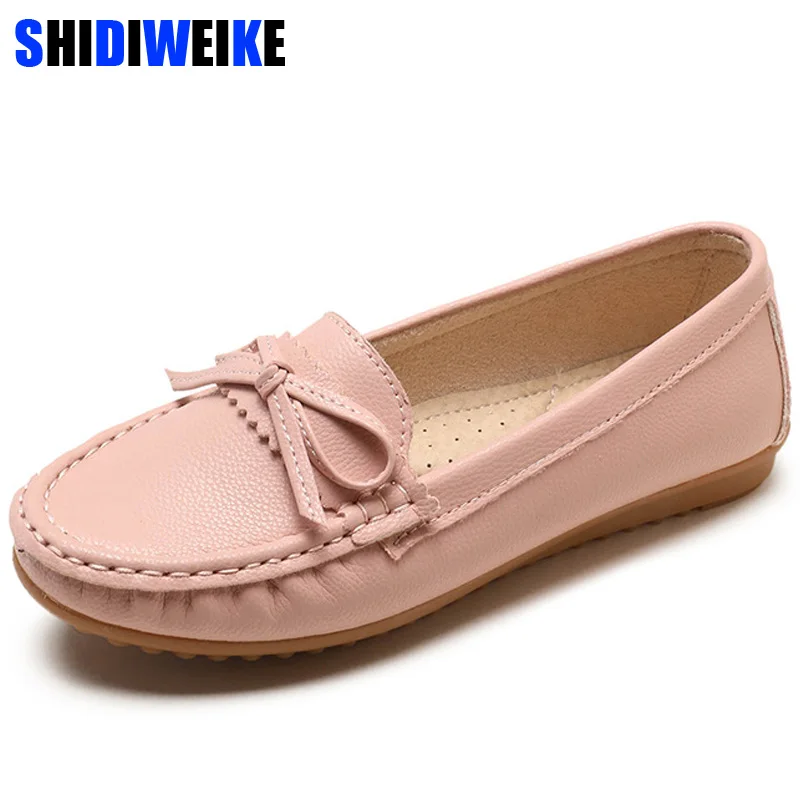 

Shoes Women Flock Women Flat Shoes Casual Loafers Slip On Butterfly-knot Women's Flats Shoes Moccasins Lady Driving Shoes n828