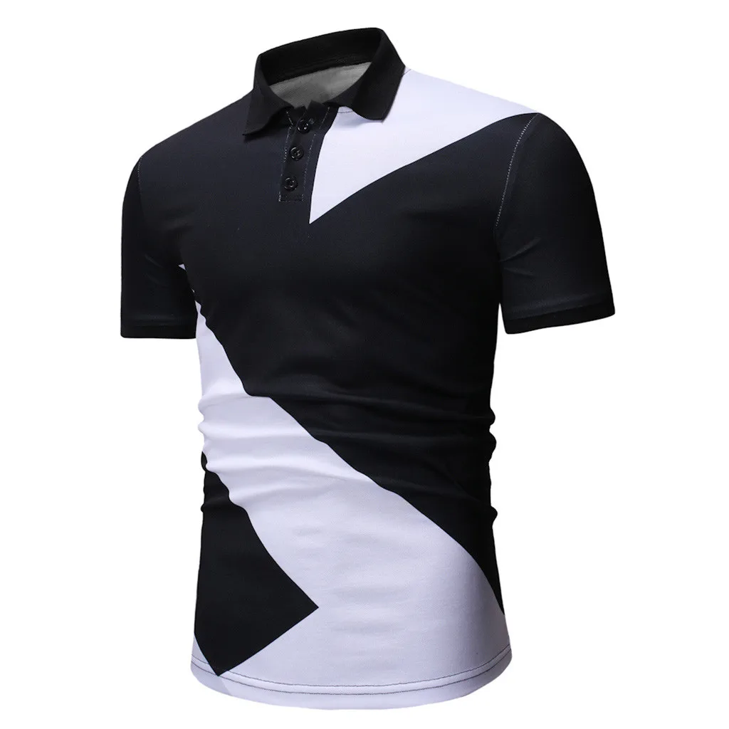

KANCOOLD Men Polo Shirts Fashion Stand Collar Polyester Summer Men Tops Polo Shirts Short Sleeve Men Tops Dropshipping 62617