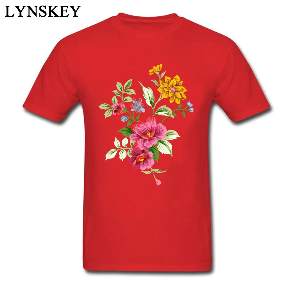 Family Tops Shirt Discount O Neck Short Sleeve 4-2-abstract-flower-picture 100% Cotton Mens T-Shirt Casual Summer Tee-Shirts 4-2-abstract-flower-picture red