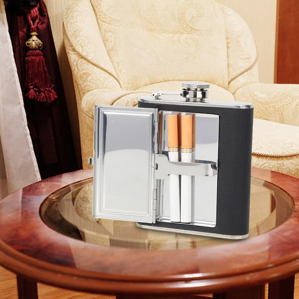 

Lighter Cigarette Parts Portable Stainless Steel Cigar Box Cigarette Carrying Case Holder Wine Bottle Cigarette