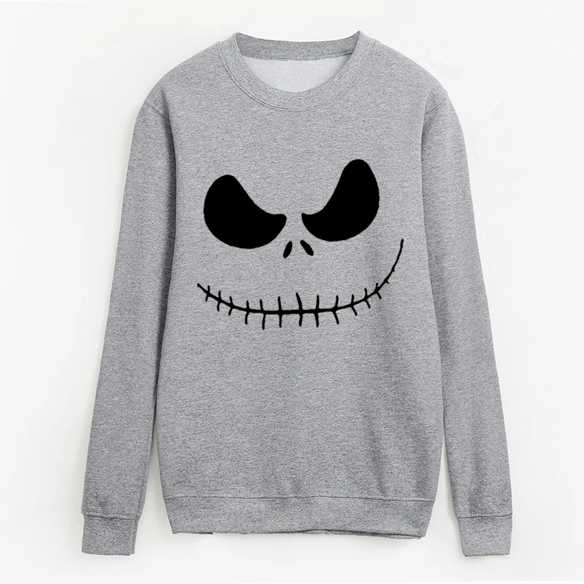 Femme harajuku casual brand clothing New arrival Jack Skellington Women pullovers Evil Smile hoodies autumn kpop sweatshirt