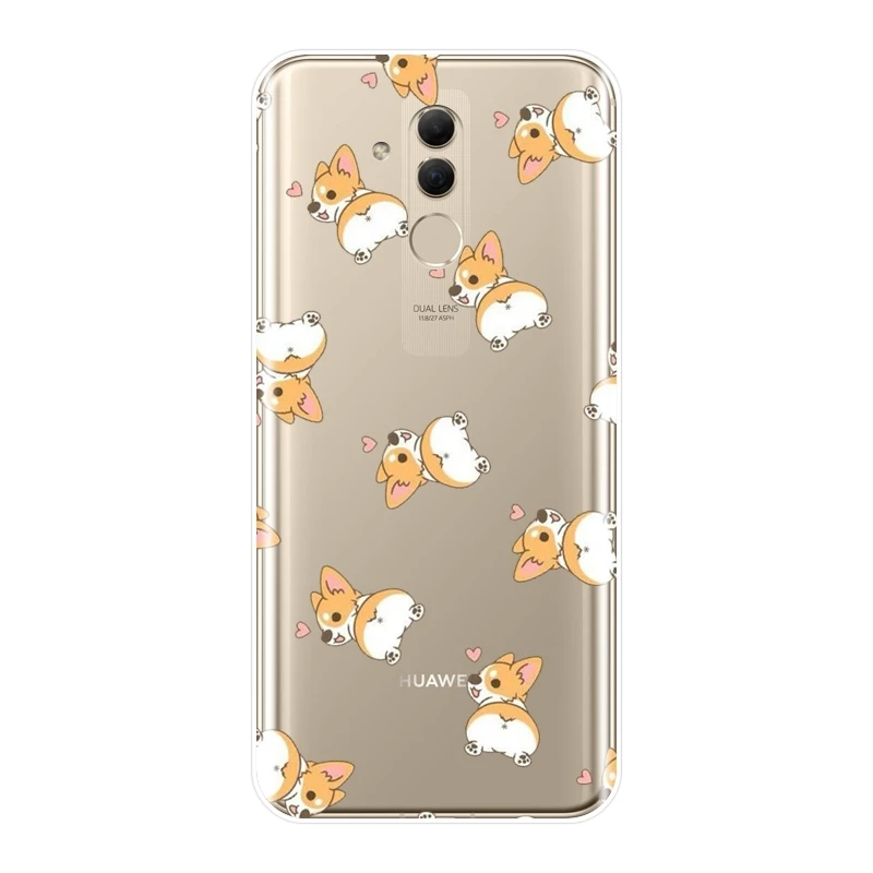 Симпатичный чехол для Huawei Mate 9 10 20 Pro с изображением Сиба ину собаки мягкий