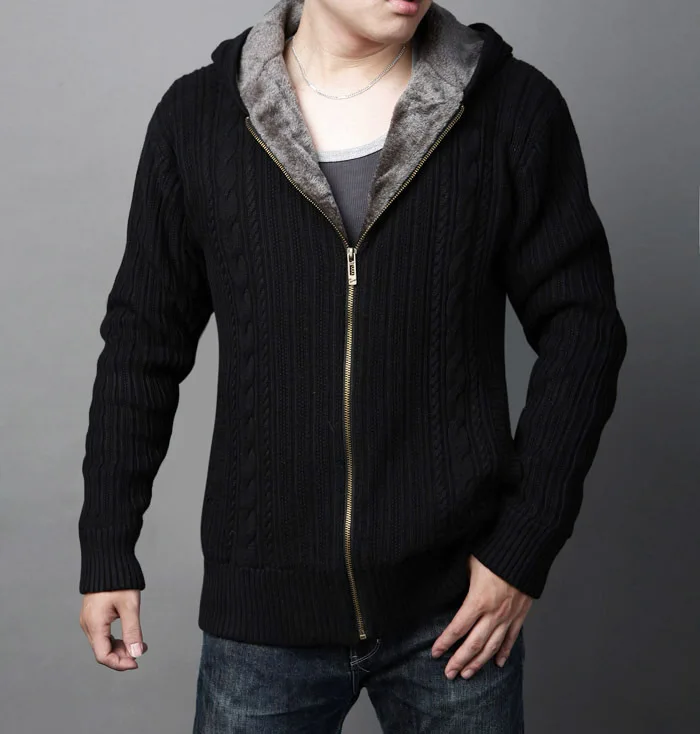 LLYGE 2019 Autumn Winter Men Thick Knitted Cardigan Warm