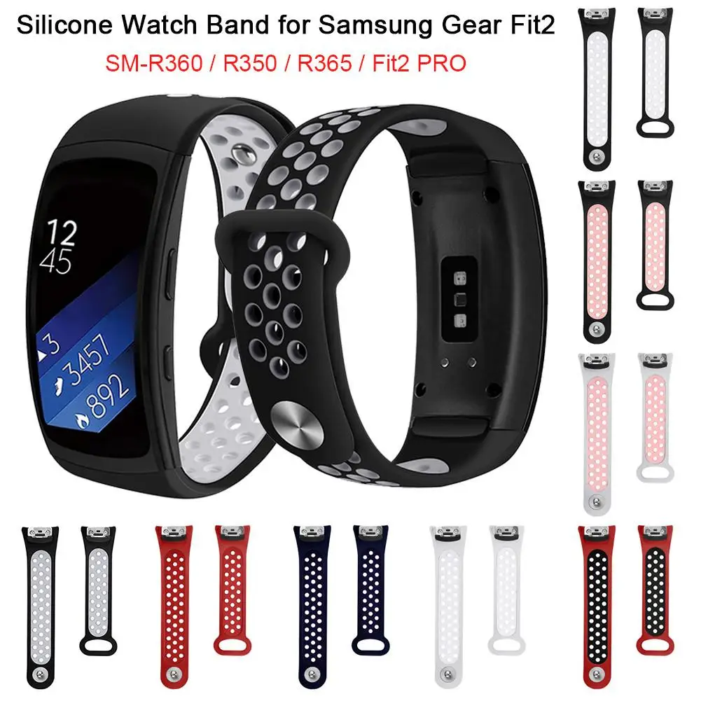 

Silicone Replacement Watch Band Wrist Strap for Samsung Gear Fit2 SM-R360 SM-R350 SM-R365 Gear Fit2 PRO Smart Bracelet Universal