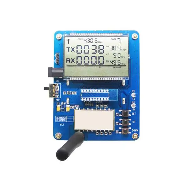 

2PCS RF4432F27 Wireless Transceiver Module Develop Board & Demo Board+2pcs RF4432F27 Transceiver Module +2PCS Rubber Antenna