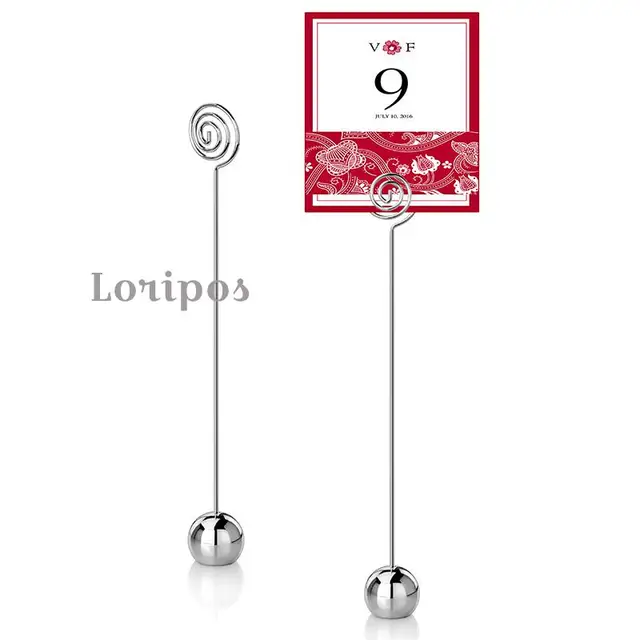 metal number price tag display restaurant table desk sign holder