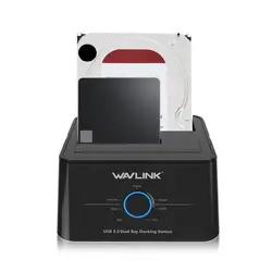 Wavlink USB 3,0 внешний жесткий диск Dual Bay док-станция 2,5/3,5 SSD SATA компактный размер HDD корпус жесткий диск