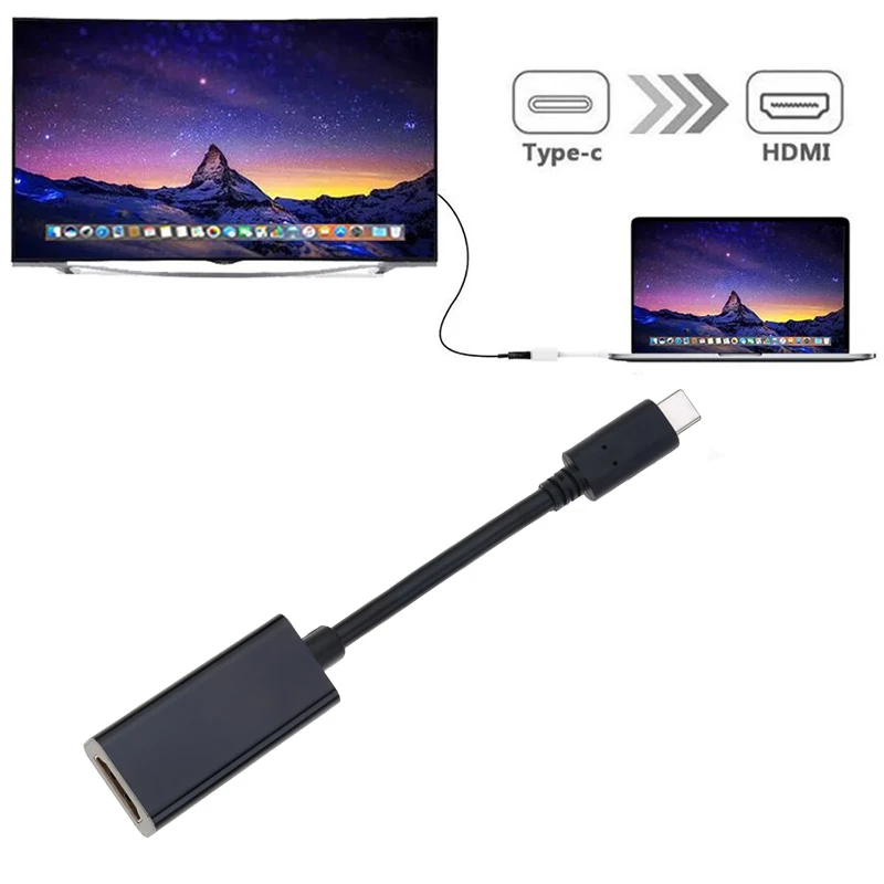 USB Type C к HDMI кабель адаптер 4K 30Hz USB3.1 папа Женский конвертер для Samsung S9/8 Plus HTC HUAWEI LG