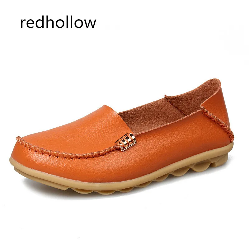 

Women's Genuine Leather Shoes Casual Flat Loafers Soft Shoes for Women Spring Summer Ladies Moccasins Footwear Plus Size 35 -44