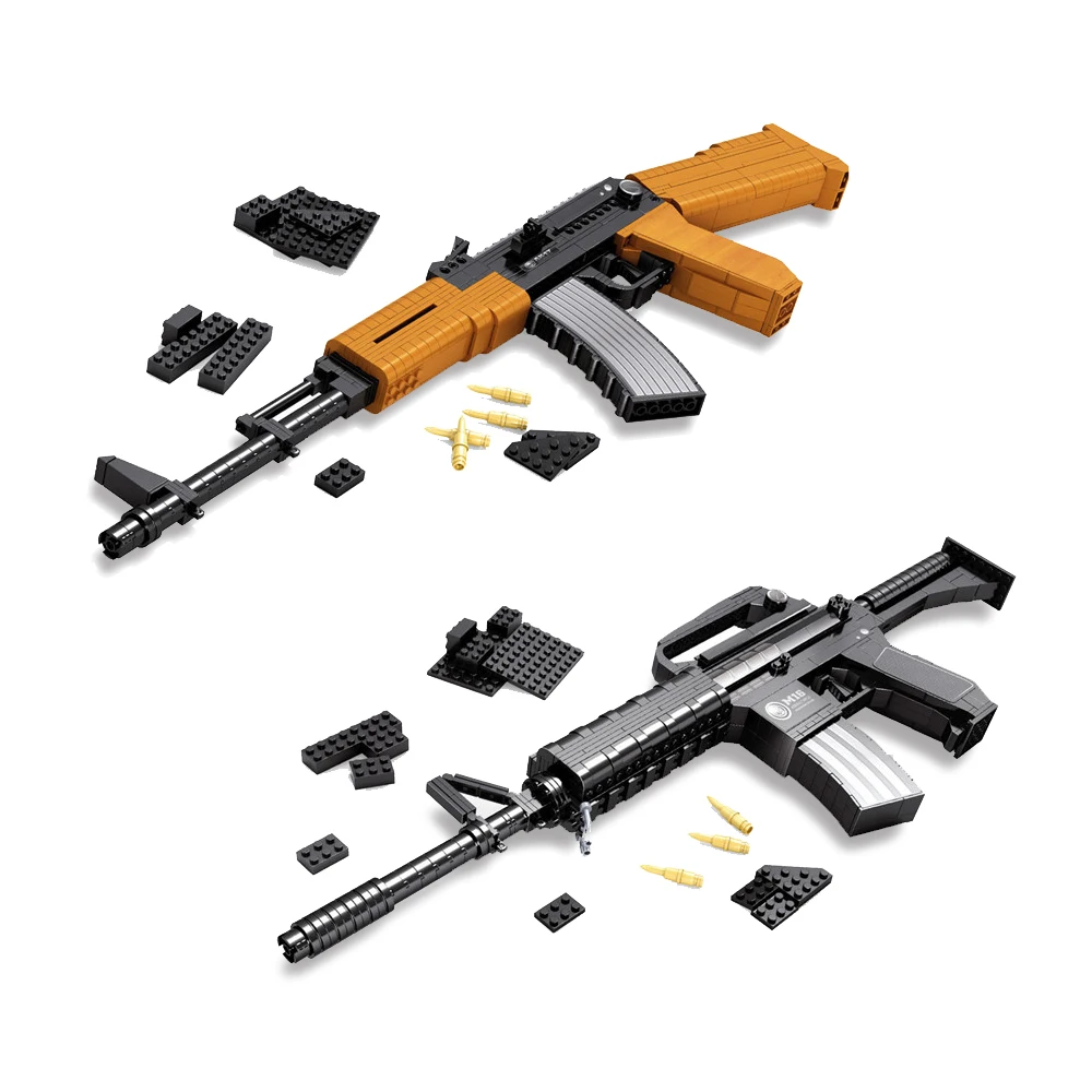 M16 AK47 Ausini SVD снайперское оружие строительные блоки образовательный просвещение