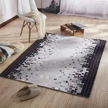 Нордический супер большой мягкий фланелевый геометрический черно-белый ковер толстый ковер для гостиной игровой коврик нескользящий ковер одеяло