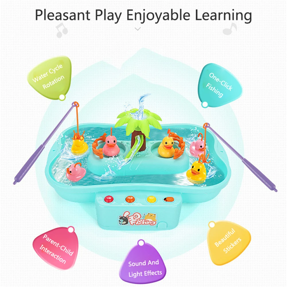 Brinquedos para Crianças Bandeja de Pesca Água Luzes Música Elétrica Rotativa Multi-funcional Hidrodinâmico Ciclo 15 High Quality Brinquedos e hobbies