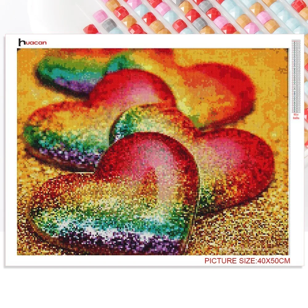 Huacan алмазная живопись сердце набор Алмазная вышивка полный ...