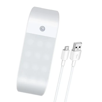 

Motion Sensor Mofweb Rechargeable USB Induction LED Night Light With Magnetic Strip Stick-on Anywhere For Safe Trunk Hallway