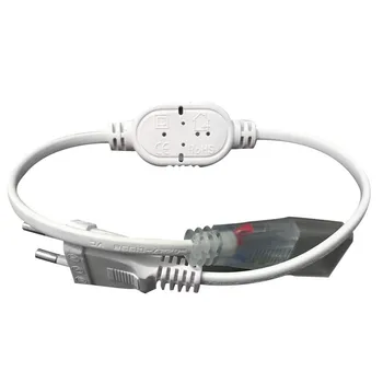 

Single Layer Waterproof EU Plug Power Cable with 2 Pins AC 220V for smd 5050 3014 5730 LED Strip Lights