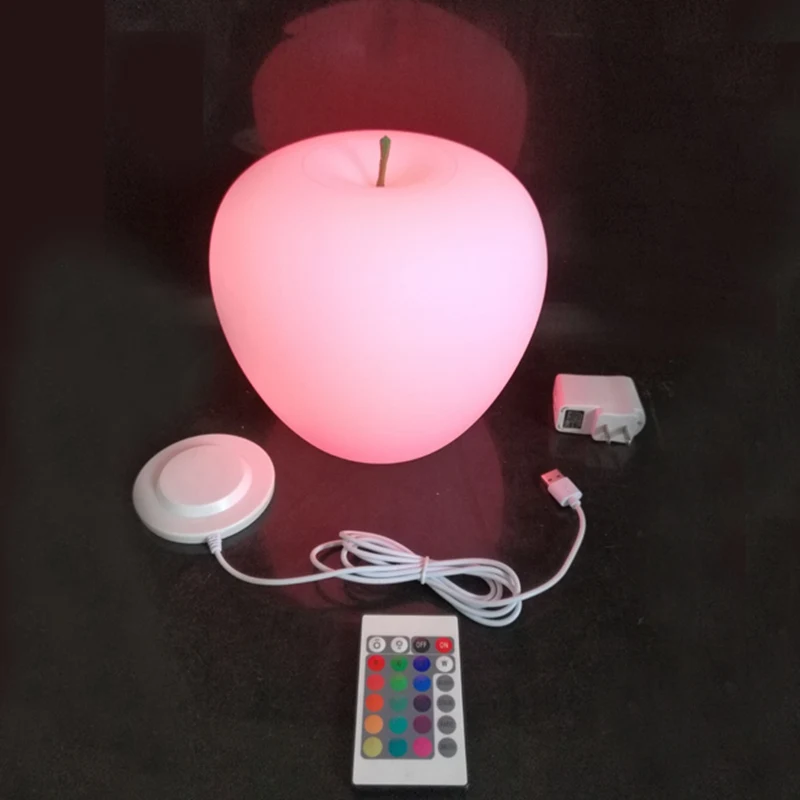 D20* H19cm светодиодный настольный светильник в форме яблока, Прекрасный Романтический креативный ночник для детей,, 1 шт., только образец