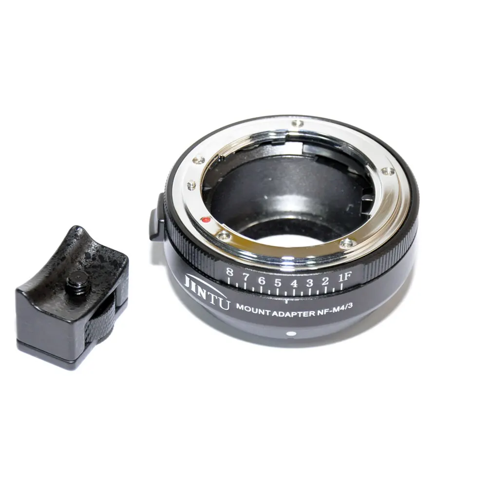 

JINTU Manual aperture Control NF-M4/3 Lens Adapter Mount for Nikon A/F/G/D Lens to Micro 4/3 MFT Camera For Olympus Panasonic