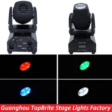 Free Shipping LED Mini Beam Moving Head Light 1x10W 4in1 RGBW For Home Entertainment Party or Christmas Laser Projector