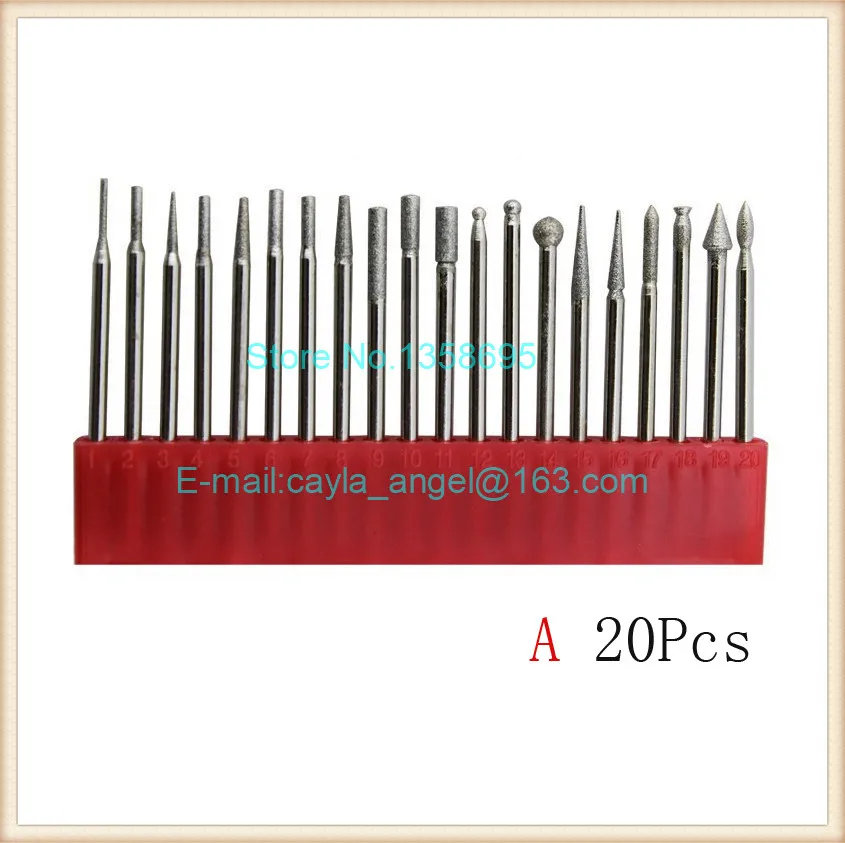 1 Set Diamond Burrs Grinding Needles for Die Grinder Rotary Tool Drill