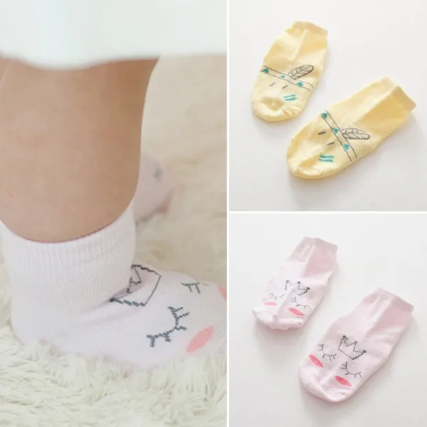 Мягкие носки для малышей милые Нескользящие носки из хлопчатобумажной ткани на каждый день, носки для малышей От 0 до 4 лет QL