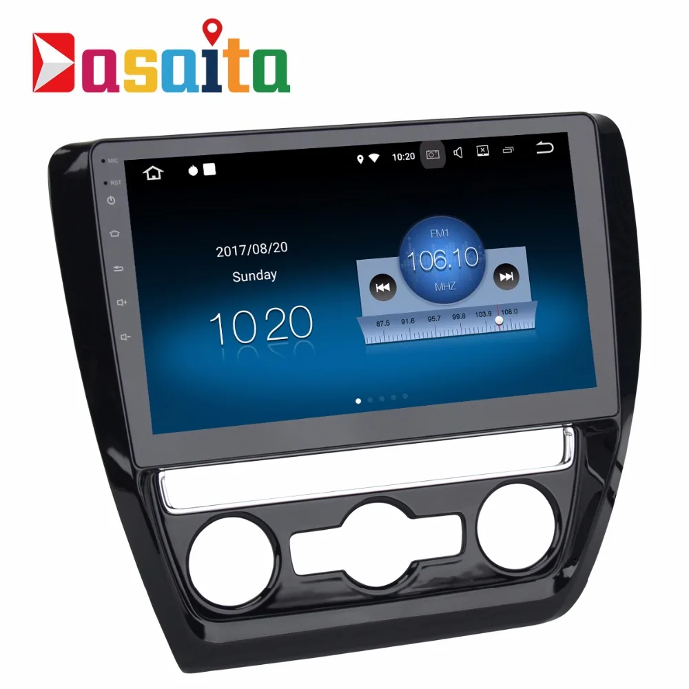Dasaita 10 2 &quotAndroid 8 1 Автомобильный gps плеер Navi для VW Jetta 2011 2015 с 2G + 16G четырехъядерный