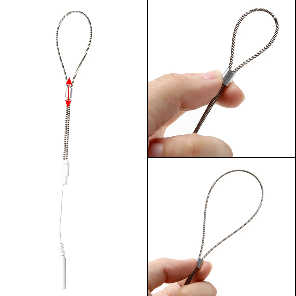 IKOKY Cock Rings Electric Shock Wire Loop Electric Penis Massager Delayed Ejaculation Sex Toys For Men Male Penis Stimulator