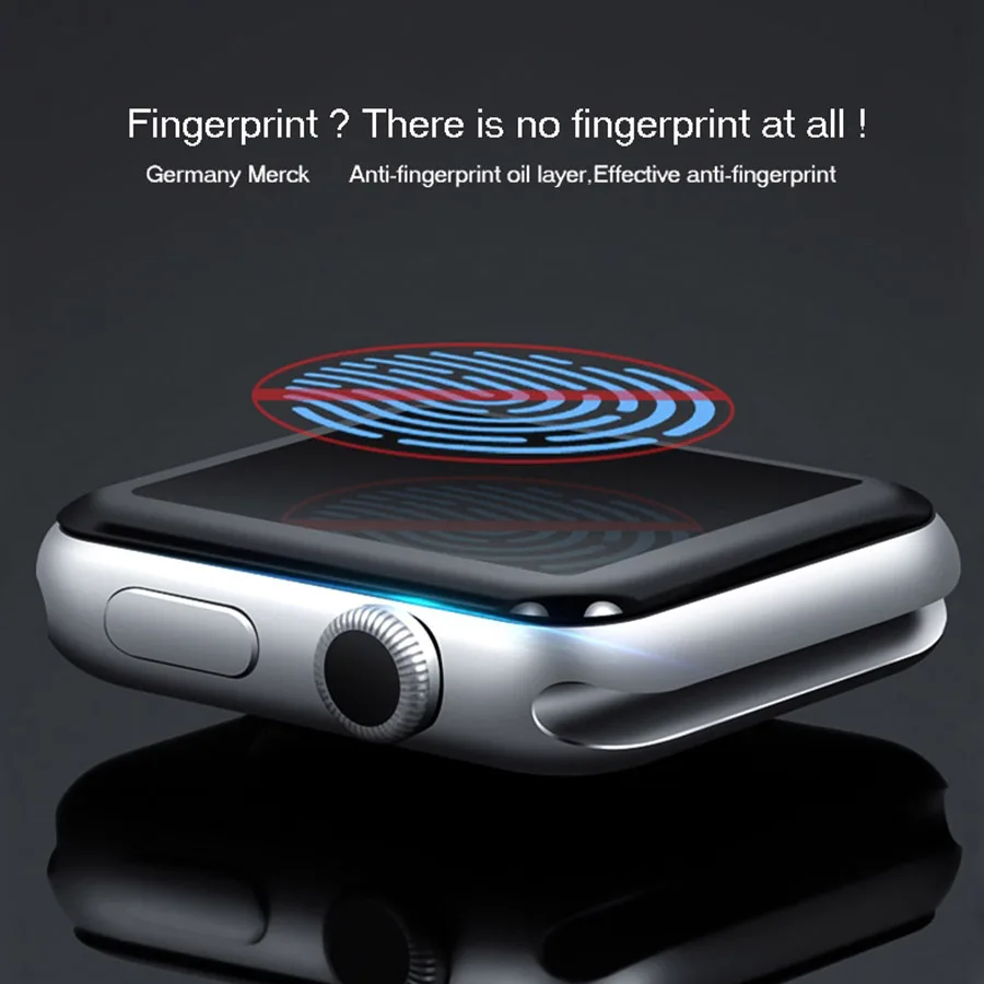 3D полное покрытие изогнутое 9H Закаленное стекло протектор экрана на iwatch 1/2/3