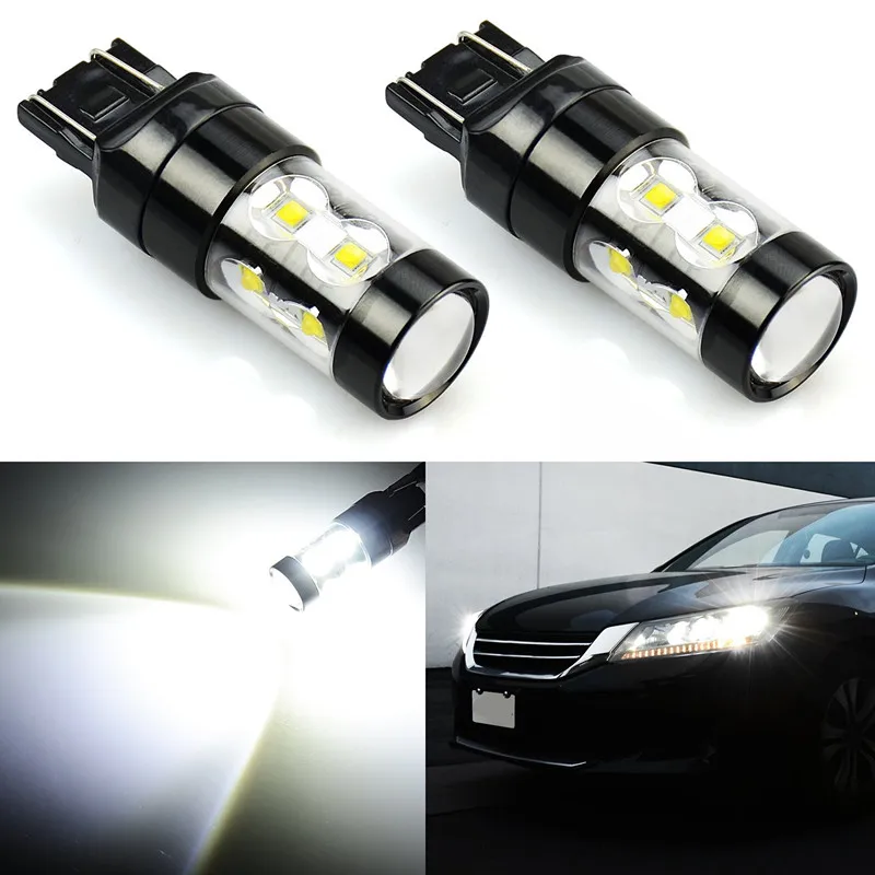 2 шт. P21W светодиодный 1156 BA15S 1157 BAY15D T20 светодиодная Автомобильная фара s сигнал