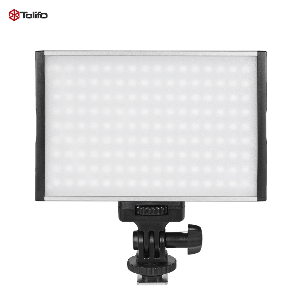 

Tolifo PT-15B Pro Ultra-thin Bi-color 3200K-5600K 144pcs LED Light Fill-in On-camera Panel Lamp for Canon Nikon Sony DSLR