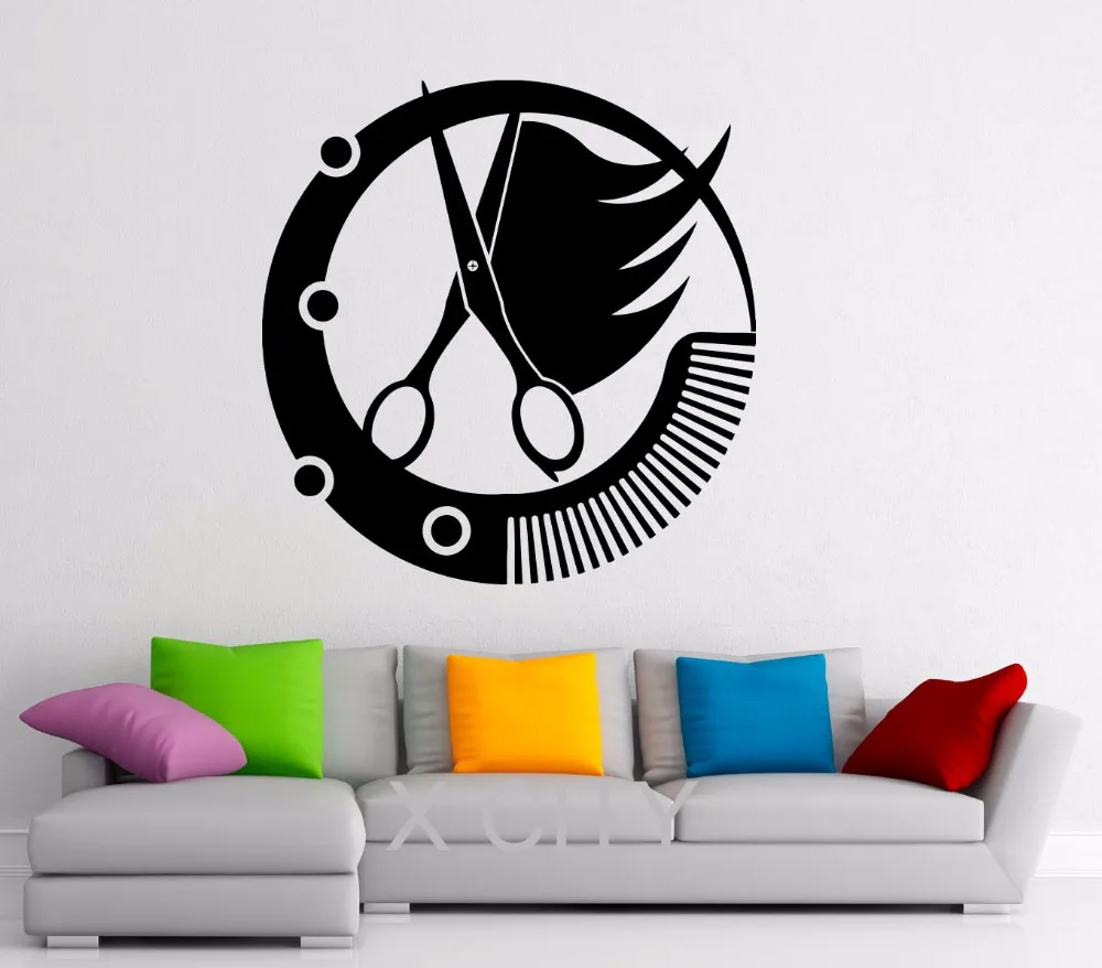 Buy Hairdressing Salon Wall Decals Logo