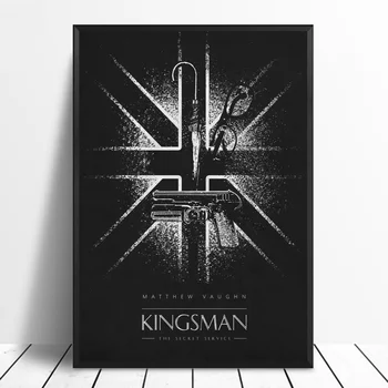 

Kingsman Classic Movie Poster Black & White Print Silk Fabric Home Decor Poster