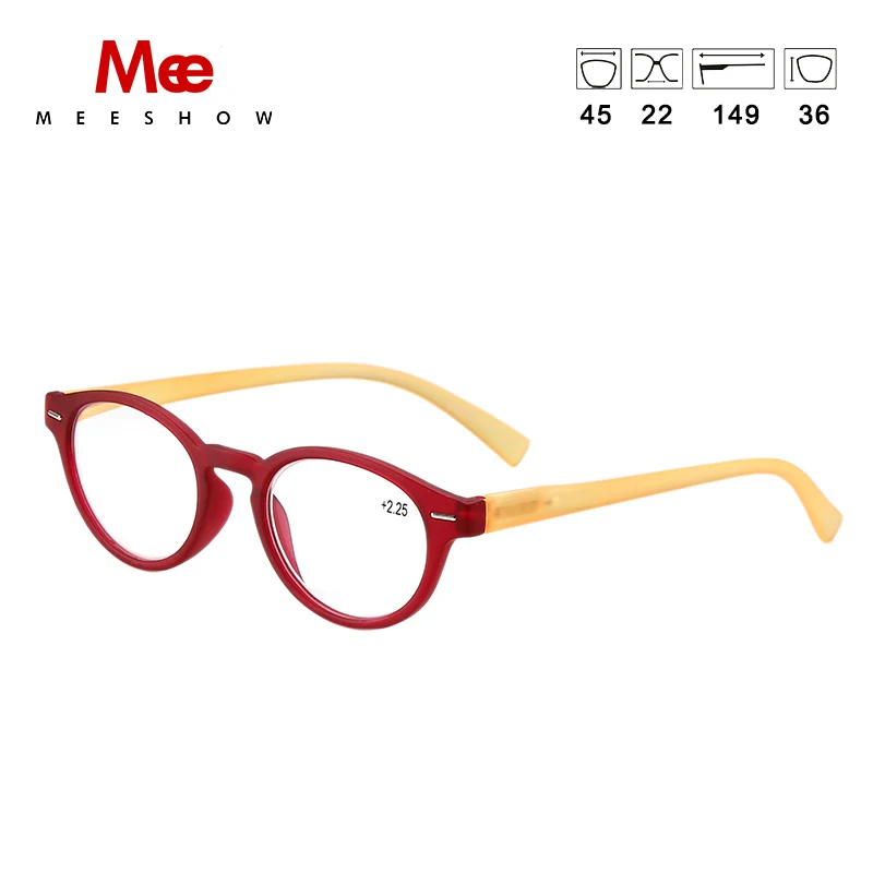 Meeshow очки для чтения кошачьи глаза круглые очки женские классические с диоптрией французская концепция пресбиопии+ 1,25+ 1,75 1330 красный