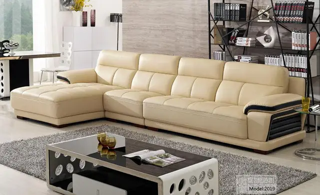 Free Shipping European modern leather sectional sofa