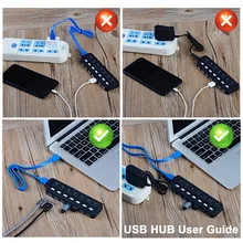 Multiple USB Splitter US/EU/AU/UK Power Adapter