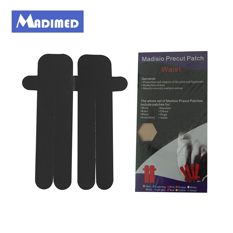 

MADIMED 4Pcs/Lot Spider Tech Precut Kinesiology Tape Pre Cut Cotton Elastic Adhesive Bandage For Sports Back Support