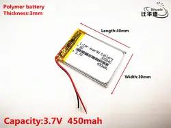 Хорошего качества 3,7 V, 450 mAH, 303040 полимерный литий-ионный/литий-ионный аккумулятор для игрушки, POWER BANK, gps, mp3, mp4