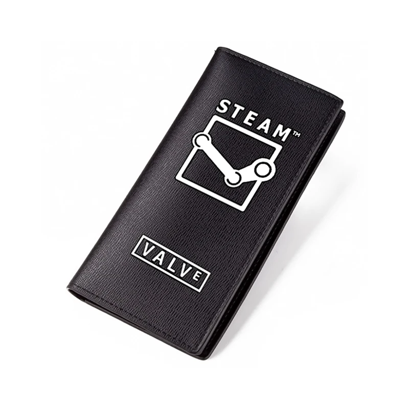 

Zshop PC Game Steam Black PU Short Purse Black Carteira Steam Wallets Best for Teenagers Boys