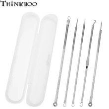 Tinkboo 5 шт./компл. для удаления угрей, акне иглы из нержавеющей прыщей пятно Комедон экстрактор моющее средство красота уход за лицом чистые инструменты