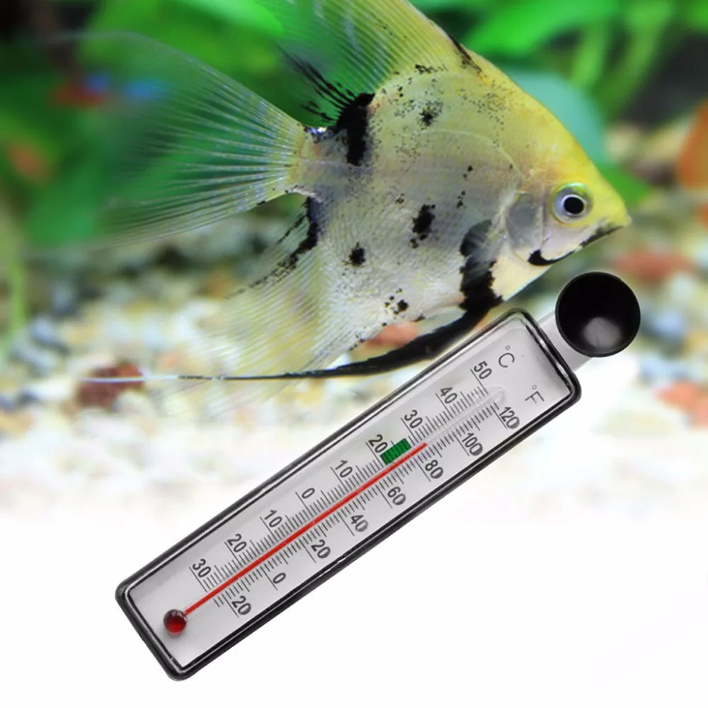 

Aquarium Fish Tank Thermometer Glass Meter Water Temperature Gauge Suction Cup