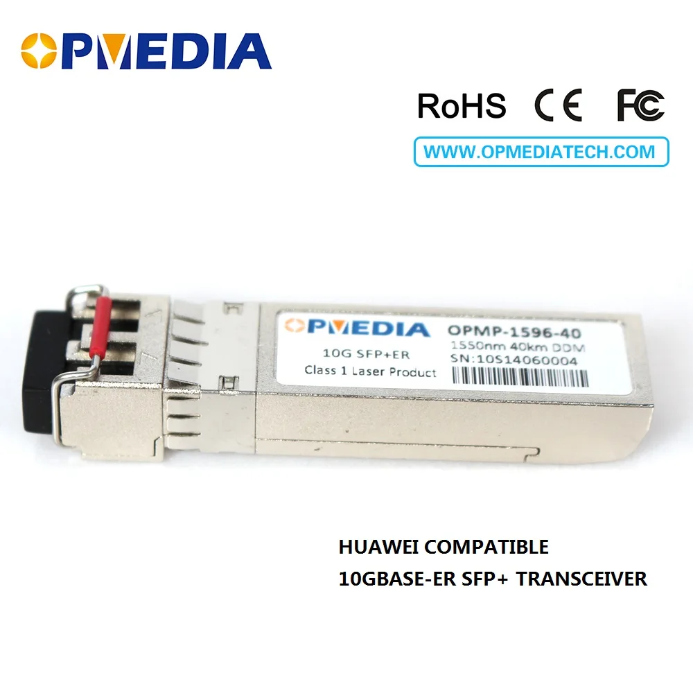 

10GBASE-ER SFP+ transceiver,10G 1550nm 40km SFP+ optical module with dual LC connector and DDM function,compatible with Huawei