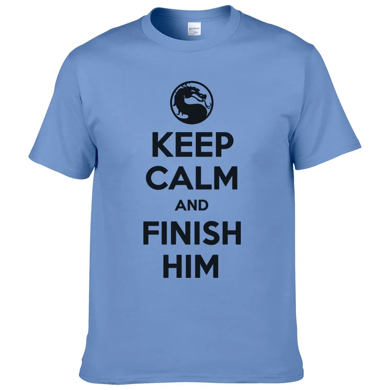 Keep Calm And Finish He mmoral Kombat футболки Ringer мужские MK летние хлопковые топы футболки#078