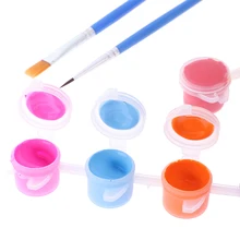 12 цветов текстильная ткань ручная краска ed настенная Штукатурка Краска ing рисунок для детей акриловая краска водощетка набор краски для одежды