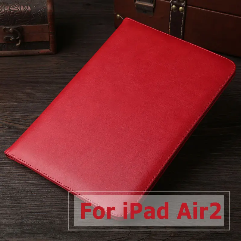 Чехол для ipad air 1 2 старший pu кожаный портфель ретро противоударный ручной ремень Магнитный держатель Стенд Folio чехол для ipad air 1 2 - Цвет: For ipad air 2-Red