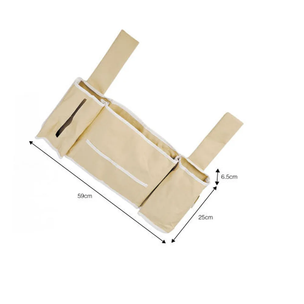 Подвесной мешок Органайзер ПВХ+ Полиэфирная Сумка для хранения прикроватная кровать карманная кровать накладные карманы на кровать телефон Полезная w515