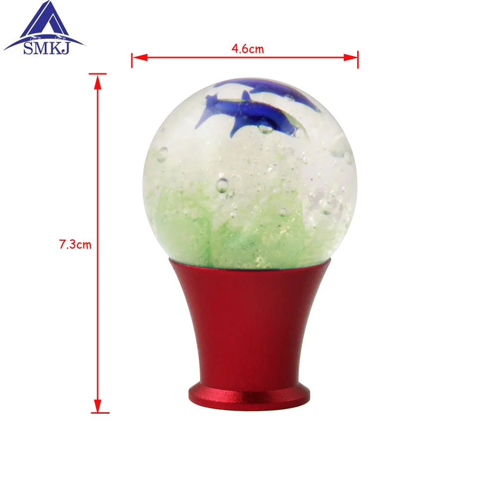 Cristal burbuja delfines estilo Noctilucence PMMA coche Stick Palanca de cambios Manual Palanca de cambios Cristal burbuja delfines estilo Noctilucence PMMA coche Stick Palanca de cambios Manual Palanca de cambios