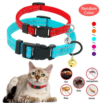 

Reflective Dog Cat Flea Collar Anti Mosquito Anti Lice Nylon Dog Puppy Cat Kitten Collars For Small Dogs Pet Supplies Summer