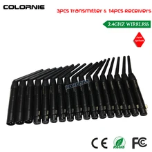 DHL Беспроводной 2,4G DMX512 сценическое освещение сигнальный контроллер Диммер DJ DMX Системы передатчик и приемник Kit