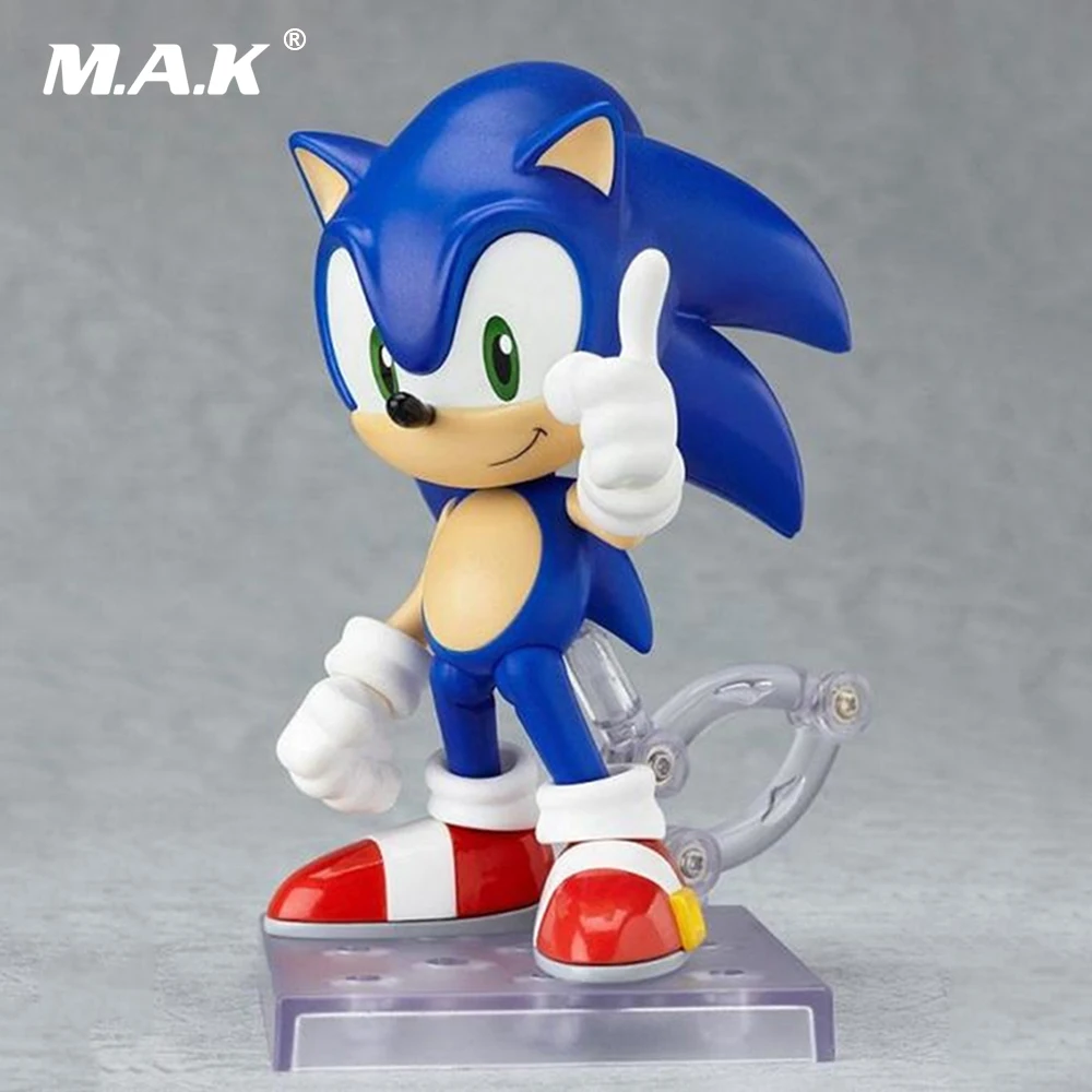 

10CM PVC Q Version Nendoroid Super Sonic Hedgehog Action Figures Models Children Toys Gifts Collections with Box Changable Face