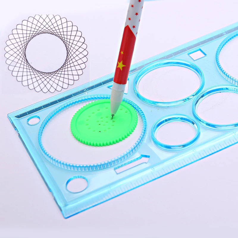 

Painting Multi-function Puzzle Spirograph Geometric Ruler Drafting Tools For Students Drawing Toys Children Learning Art Tool