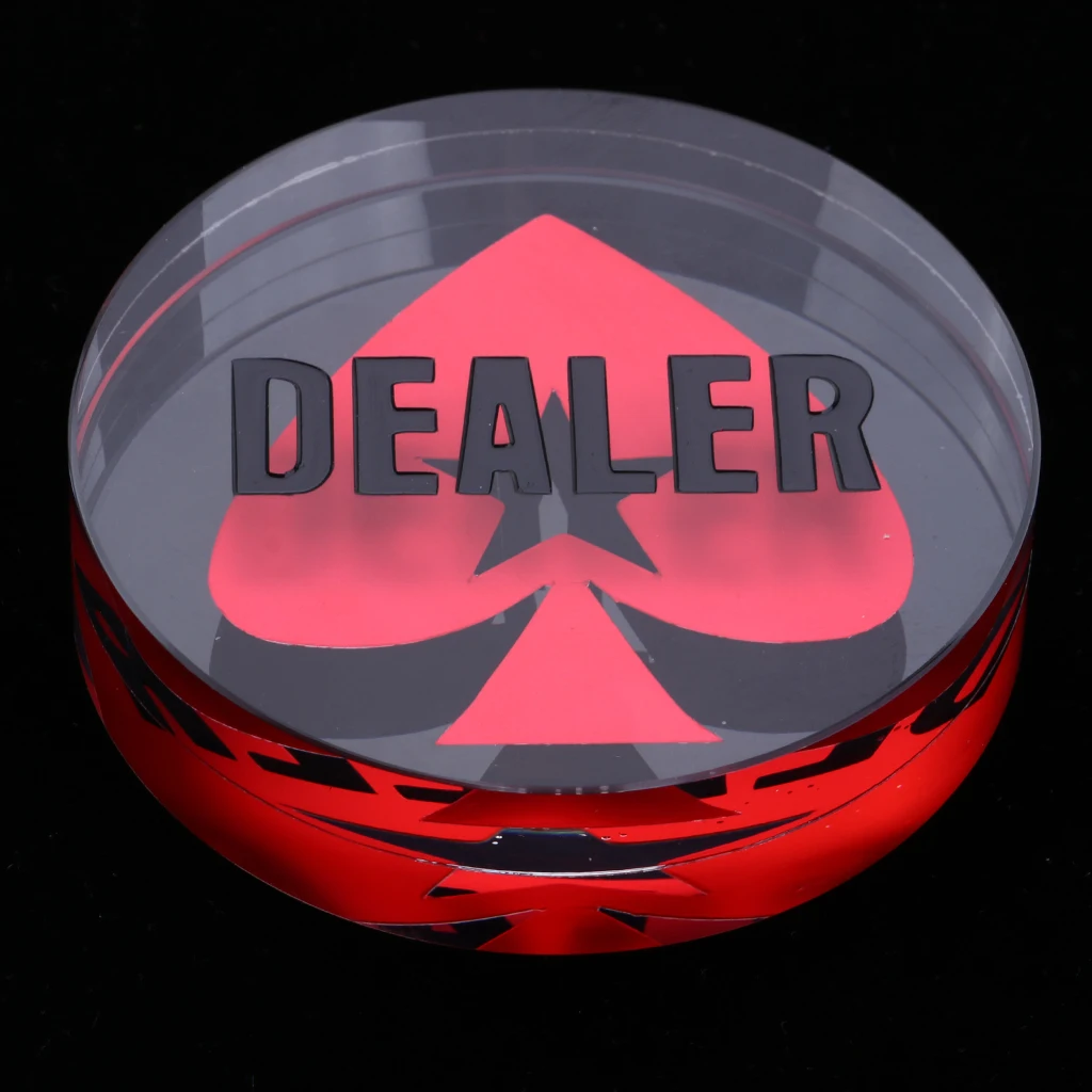 

3' Texas Hold'em Poker Game Dealer Button for Casino Bounty Tournament Prop Dealer Gambling Card Games